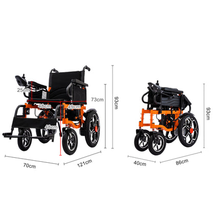ByteTecpeak D09 Silla de ruedas eléctrica plegable - motor de 500W, capacidad de carga máxima de 150KG