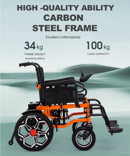 ByteTecpeak D09 Faltbarer Elektrischer Rollstuhl, 20km Reichweite