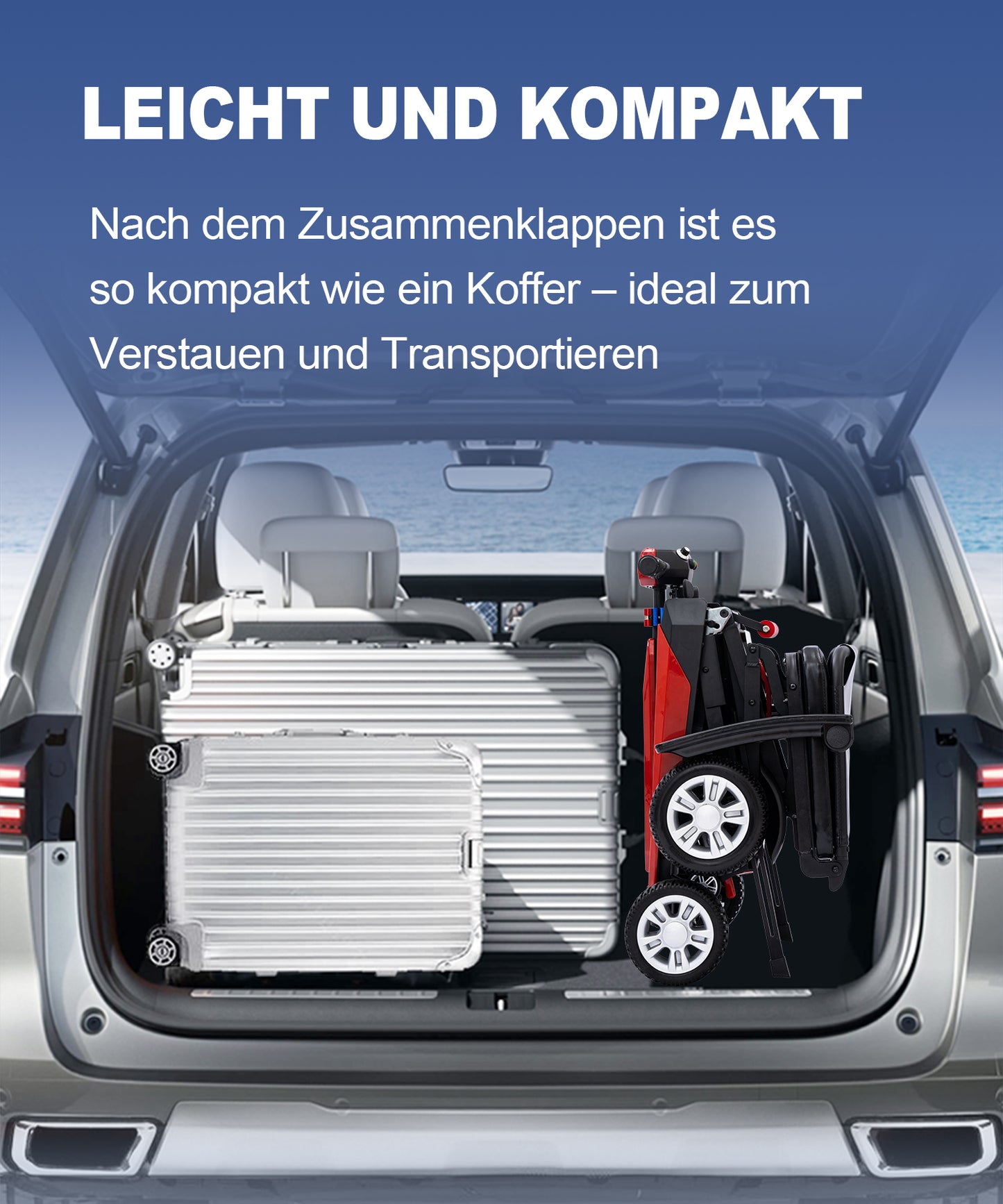 Trottinette électrique pliable ByteTecpeak Z01 confortable – Autonomie de 25 km (rouge)