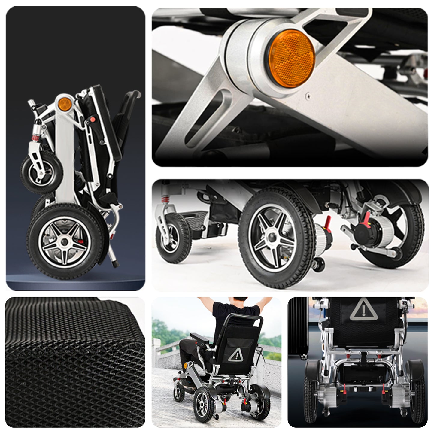 ByteTecpeak D11 Foldable Electric Wheelchair, 12Ah Lithium Battery, 20 km Range