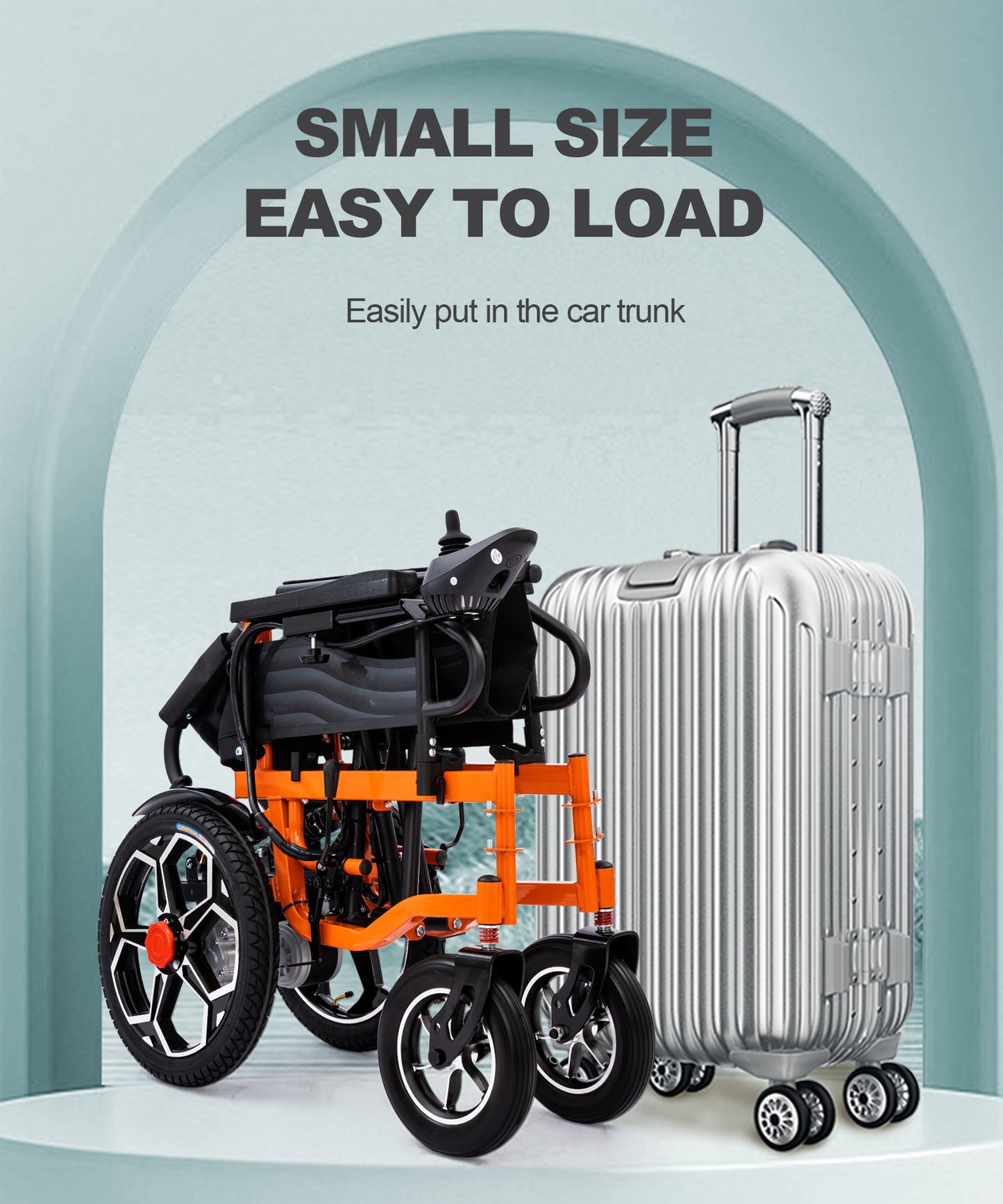 ByteTecpeak D09 Faltbarer Elektrischer Rollstuhl, 20km Reichweite