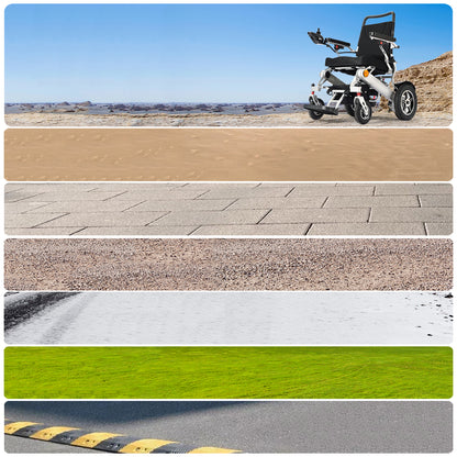 ByteTecpeak D11 Klappbarer Elektrorollstuhl – 45x46 cm Sitz, Reichweite von bis zu 2*20 km