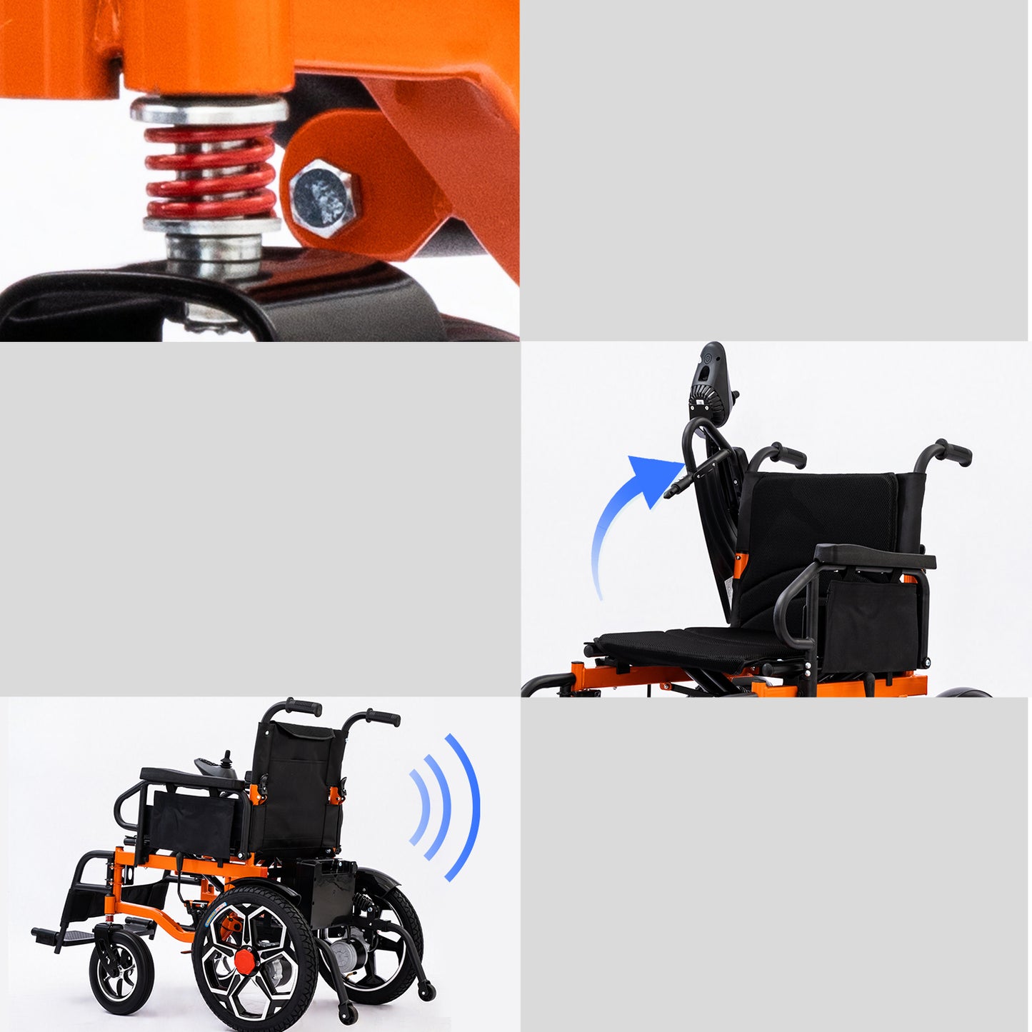 ByteTecpeak D09 Faltbarer Elektrorollstuhl– 500W Motor, 150KG  Max Belastbarkeit