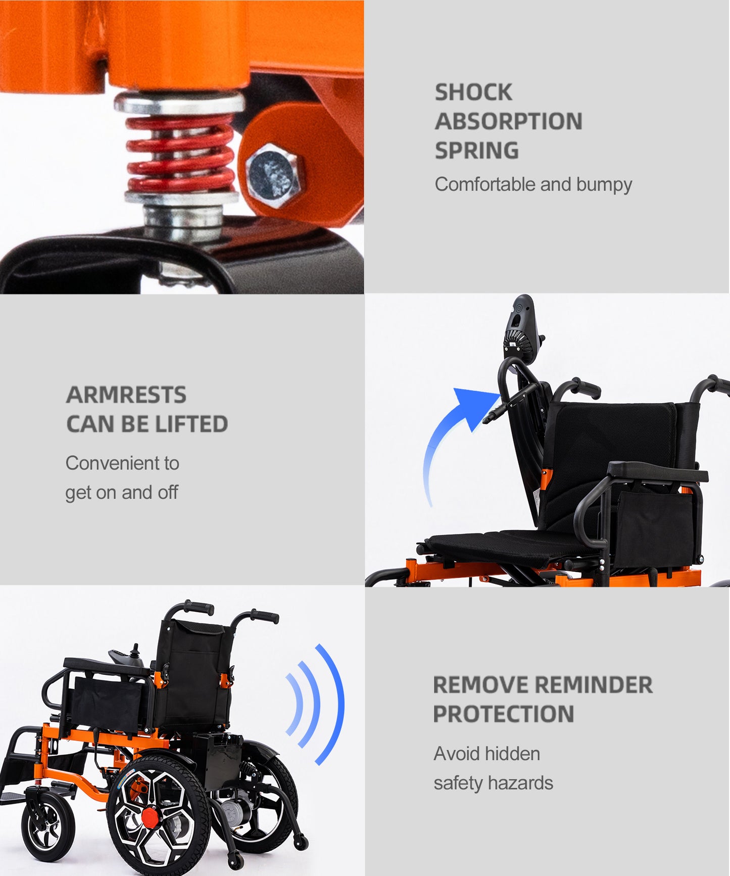 ByteTecpeak D09 Faltbarer Elektrischer Rollstuhl, 20km Reichweite