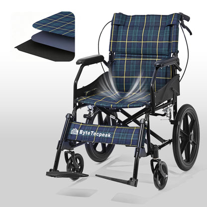 ByteTecpeak M5 Cadeira de rodas dobrável leve – preta, compacta e com apenas 11 kg
