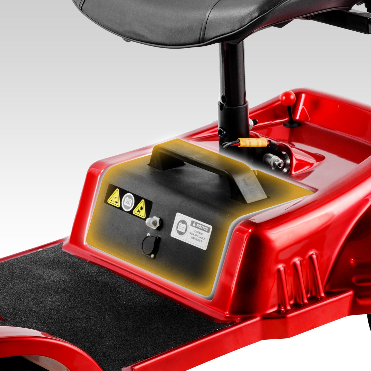 ByteTecpeak Z02 Elektromobil Rot faltbar 350W 20 km Reichweite bis 150kg belastbar