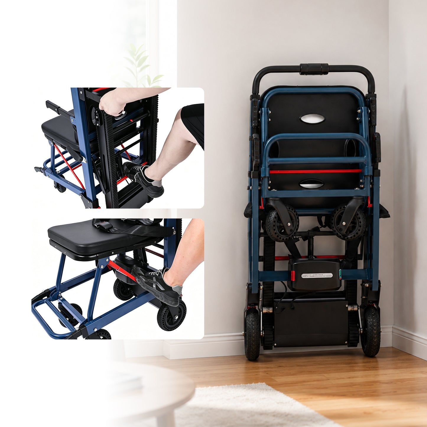 Elektrische ayuda para subir escaleras – elevador de escaleras plegable para sillas de ruedas hasta 180 kg