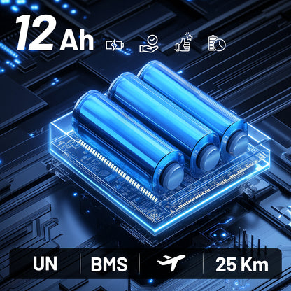 ByteTecpeak D24 Elektrorollstuhl – 500W, 25 km, Schwarz-Rot