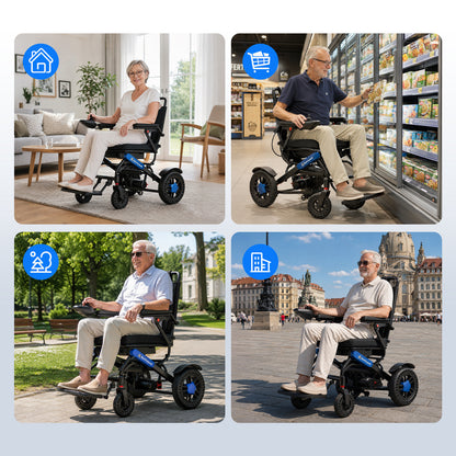 ByteTecpeak D24 Elektrorollstuhl – 500W, 12Ah Akku, 25 km Reichweite, 150 kg