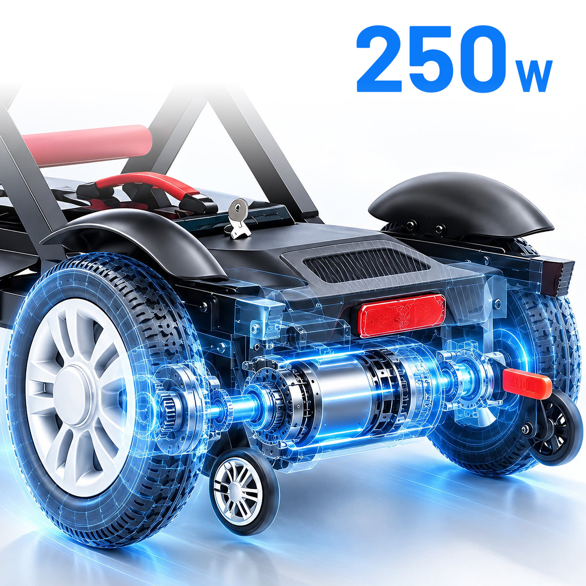 ByteTecpeak Z01 Patinete eléctrico plegable, motor de 250W, alcance de 25 km, hasta 150 kg