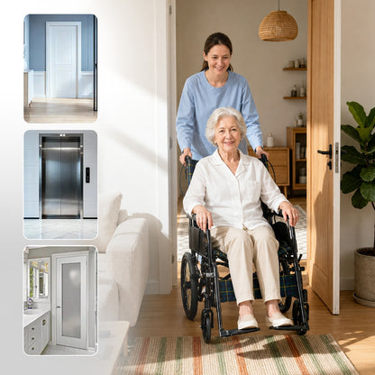ByteTecpeak M5 Cadeira de rodas dobrável leve – preta, compacta e com apenas 11 kg