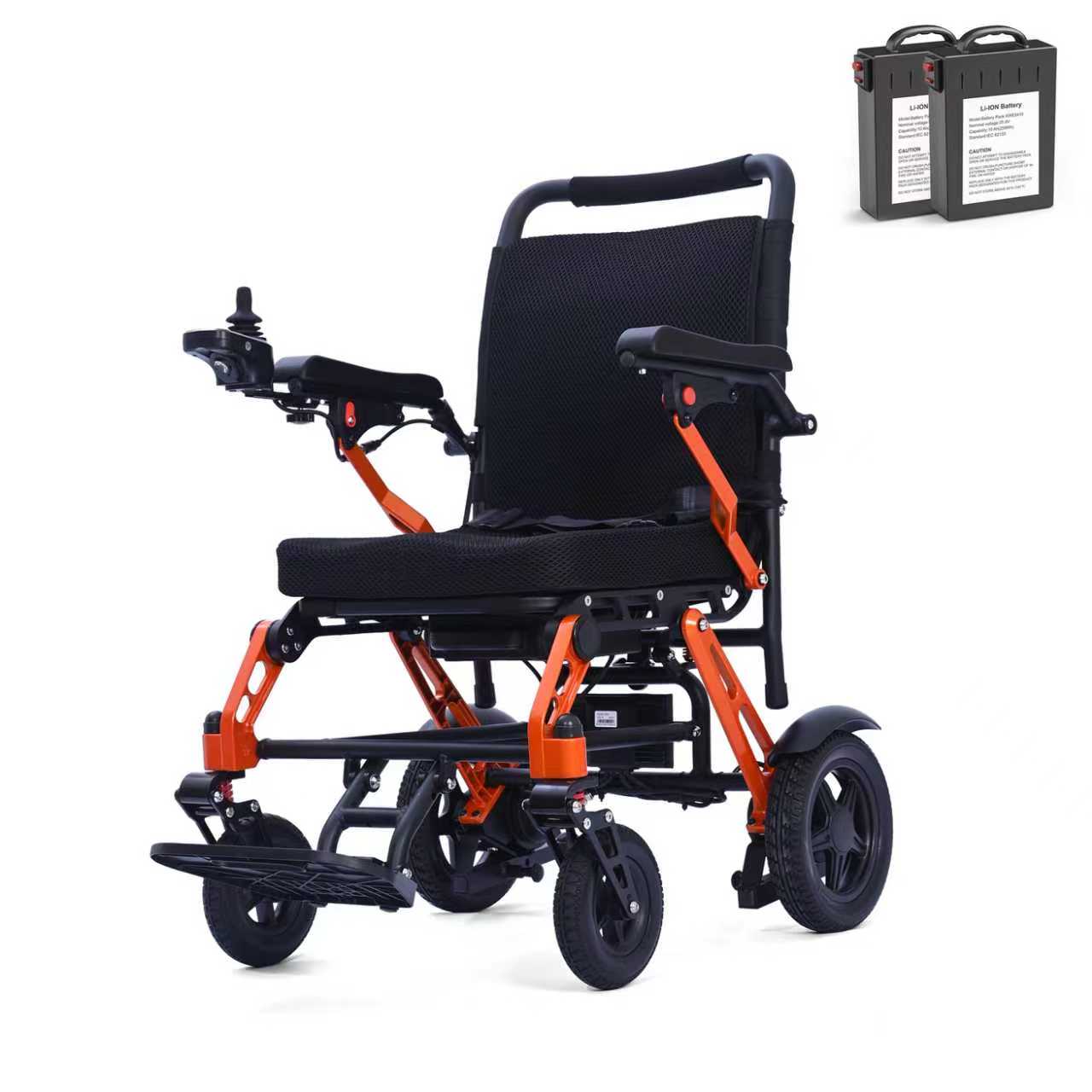 Bytetecpeak XP02 Silla de ruedas eléctrica ultraligera | Hasta 2*20 km de autonomía, asiento ergonómico 41×42 cm, plegable y portátil para viajes y uso diario