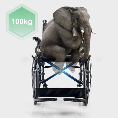 ByteTecpeak M4 Leichter manueller Rollstuhl aus Aluminiumlegierung mit Doppeltem Sitzpolster (Max Belastung 100kg)