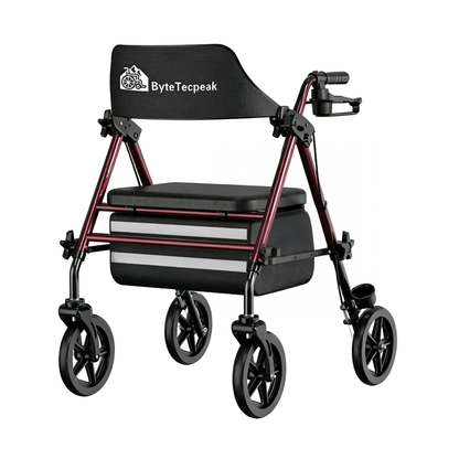 ByteTecpeak R4 Leichter Faltrollator mit Sitz - Kompakt und Praktisch für Mehr Mobilität