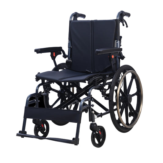 ByteTecpeak M4 Leichter Manueller Rollstuhl – Faltbar, 100 kg Belastbarkeit