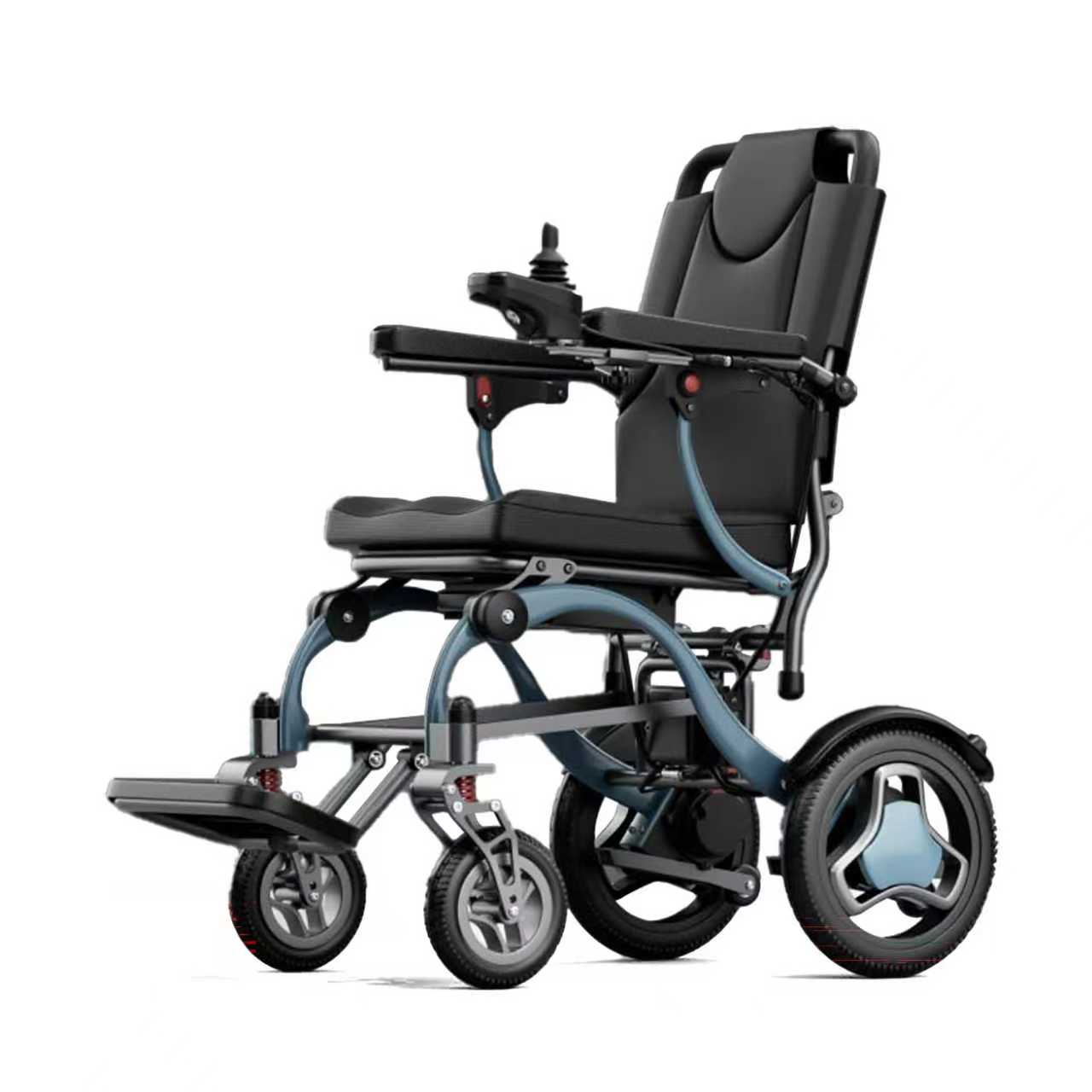 ByteTecpeak XP03 Zusammenklappbarer Elektrorollstuhl – 20 km Reichweite, 16,63 kg, Blau