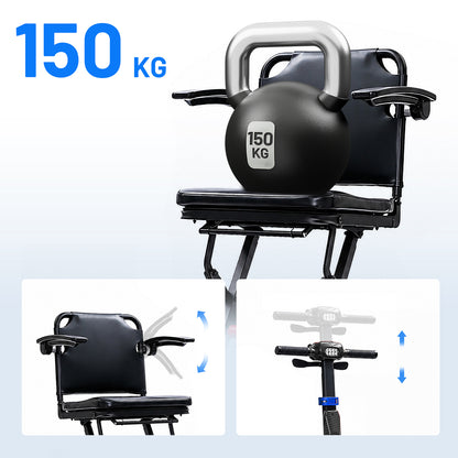 ByteTecpeak Z01 Patinete eléctrico plegable, motor de 250W, alcance de 25 km, hasta 150 kg
