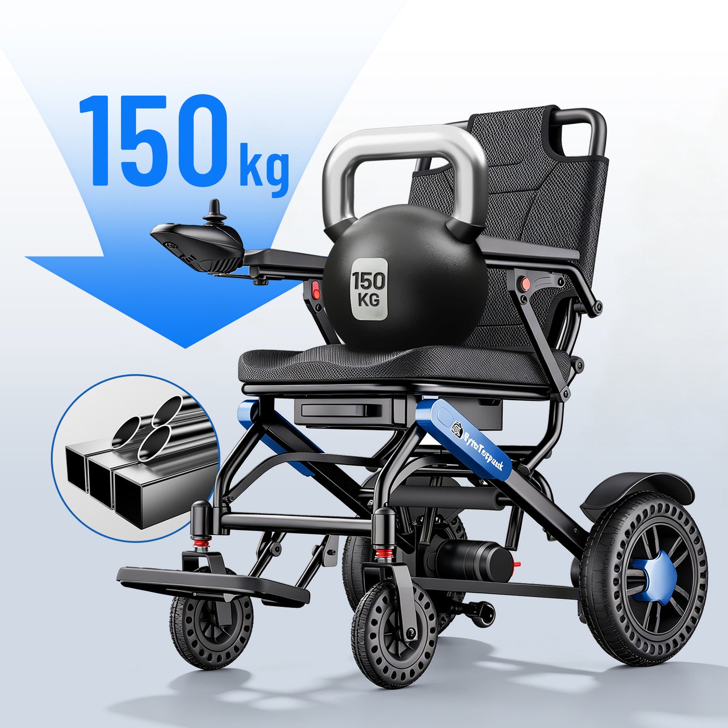 ByteTecpeak D24 Elektrorollstuhl – 500W, 12Ah Akku, 25 km Reichweite, 150 kg