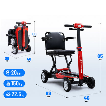 Black Friday Angebot | Faltbarer Elektroscooter für Reisen – 25 km Reichweite, 150 kg Belastbarkeit – ByteTecpeak Z01
