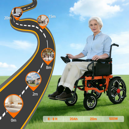 ByteTecpeak D09 Sedia a rotelle elettrica pieghevole, autonomia 30 km