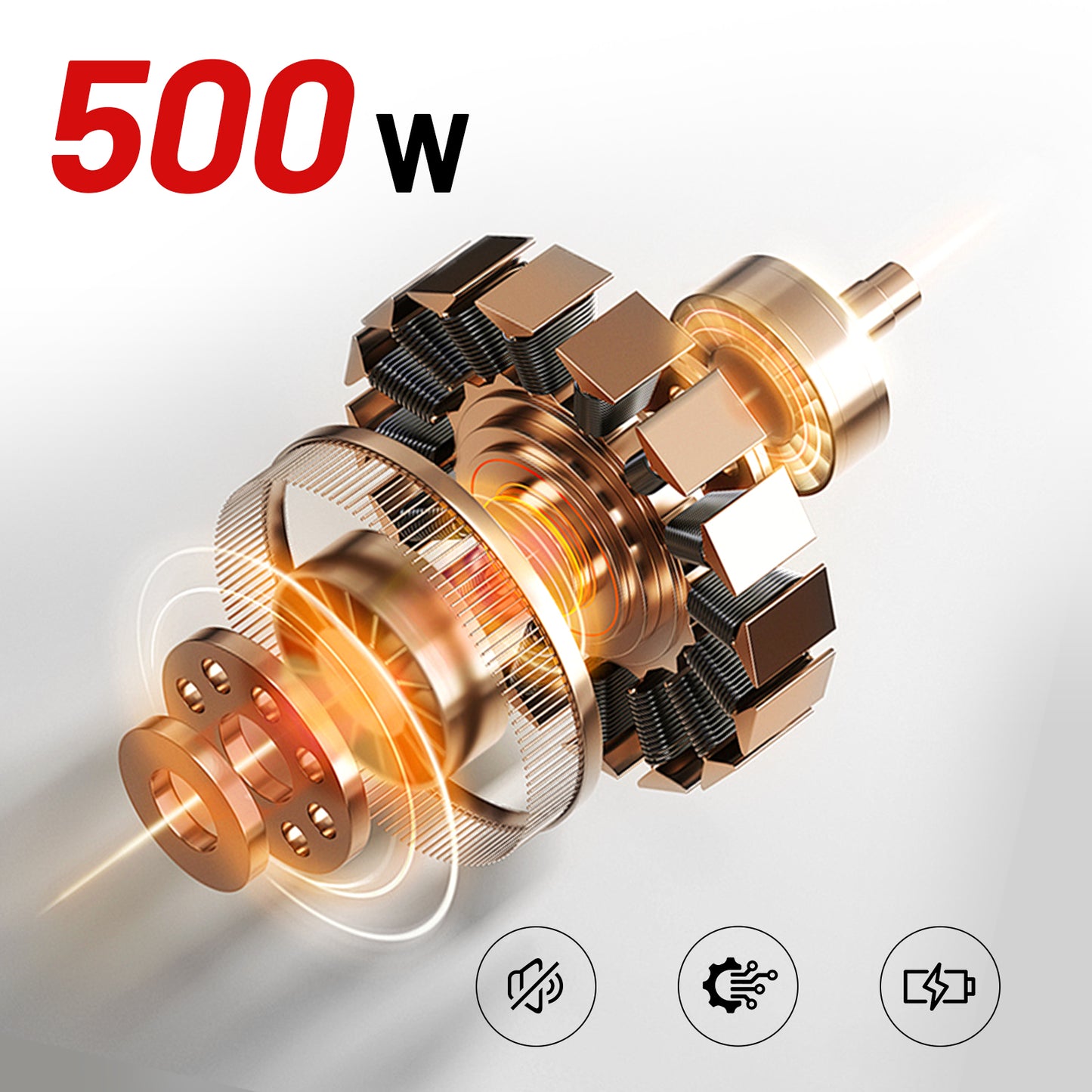 ByteTecpeak D24 Elektrorollstuhl – 500W, 25 km, Schwarz-Rot