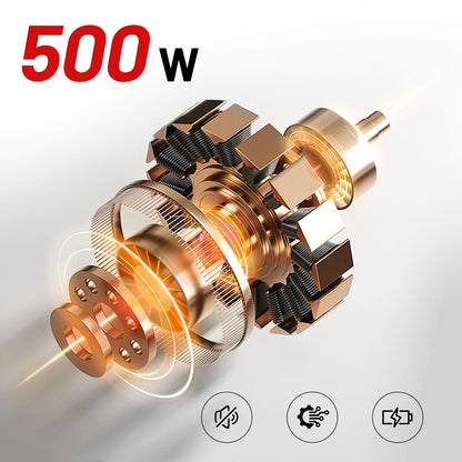 ByteTecpeak D24 Elektrorollstuhl – 500W, 25 km, Schwarz-Rot