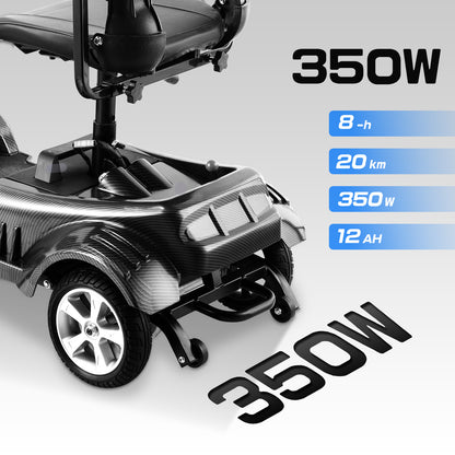 ByteTecpeak Z02 Electric Mobility Scooter Black Foldable 350W 20 km Range, up to 150 kg Load Capacity