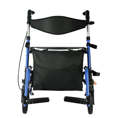 Déambulateur et fauteuil roulant 2 en 1 ByteTecpeak R3 - Léger, pliable, réglable en hauteur, capacité de charge de 100 kg