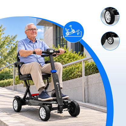 ByteTecpeak Z01 Patinete eléctrico plegable, motor de 250W, alcance de 25 km, hasta 150 kg