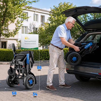 ByteTecpeak D24 Elektrorollstuhl – 500W, 12Ah Akku, 25 km Reichweite, 150 kg