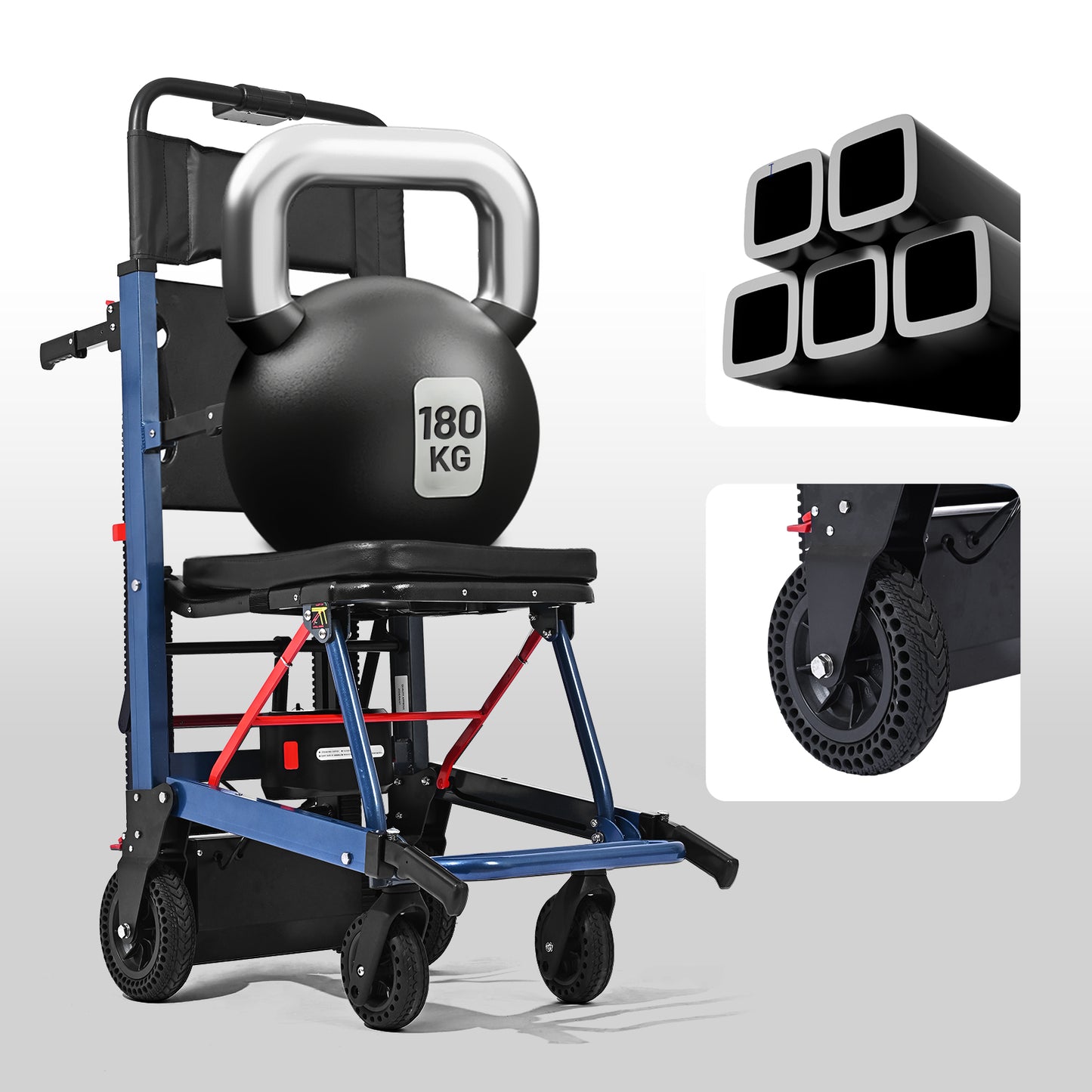 Elektrische ayuda para subir escaleras – elevador de escaleras plegable para sillas de ruedas hasta 180 kg