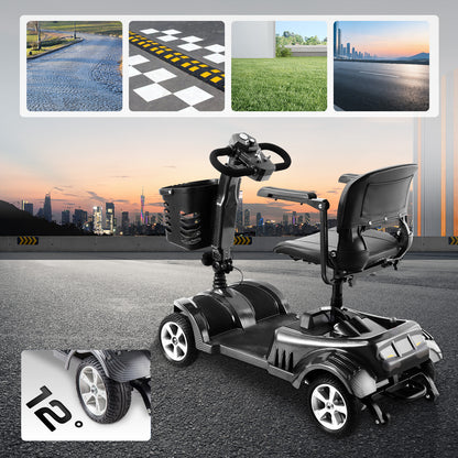 ByteTecpeak Z02 Electric Mobility Scooter Black Foldable 350W 20 km Range, up to 150 kg Load Capacity