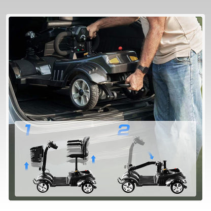 ByteTecpeak Z02 Electric Mobility Scooter Black Foldable 350W 20 km Range, up to 150 kg Load Capacity
