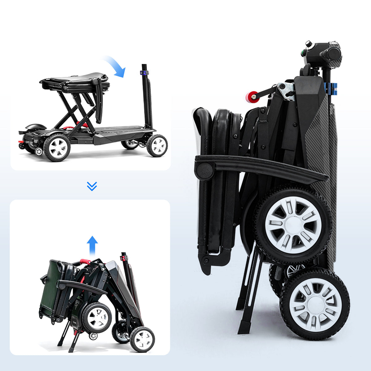 ByteTecpeak Z01 Patinete eléctrico plegable, motor de 250W, alcance de 25 km, hasta 150 kg