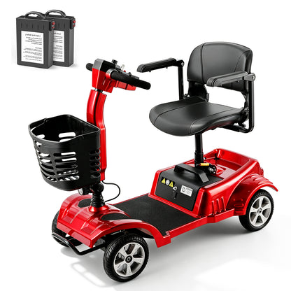 ByteTecpeak Z02 el-scooter i rød med 20 km rækkevidde, 350W motor, foldbar