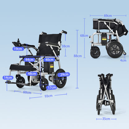 ByteTecpeak D12 Elektrischer Rollstuhl - 400W Motor, 12Ah-Akku, 20km Reichweite