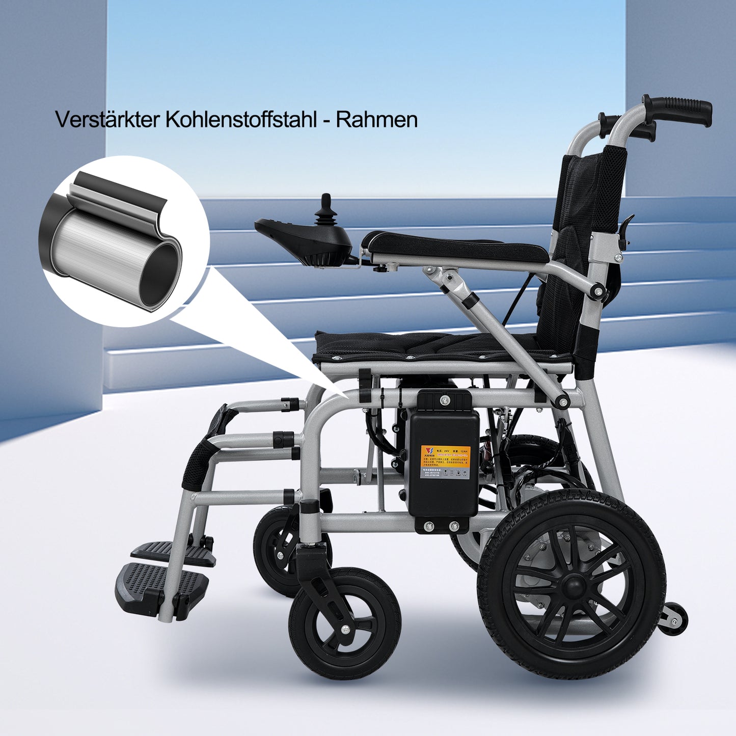 ByteTecpeak D12 Elektrischer Rollstuhl - 400W Motor, 12Ah-Akku, 20km Reichweite
