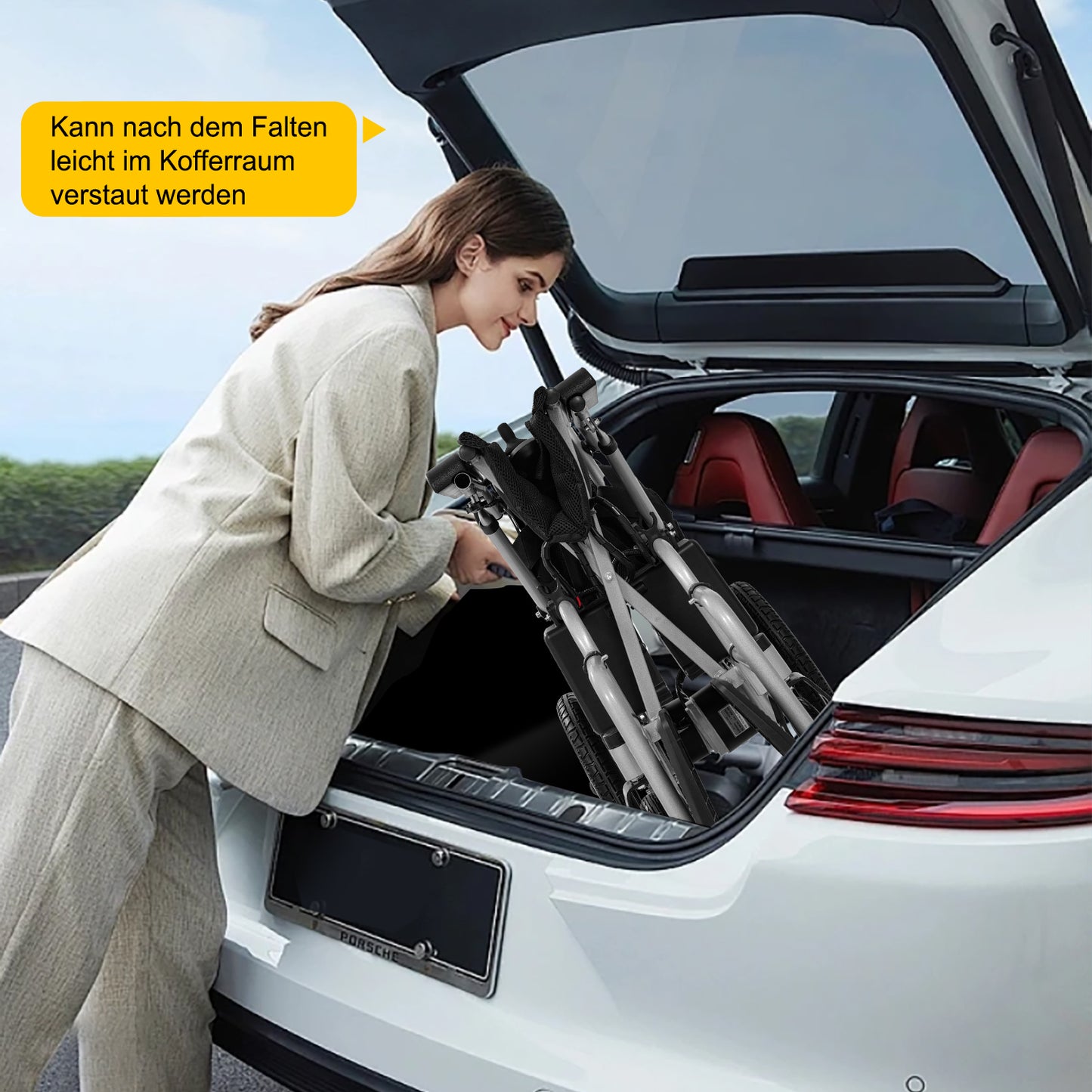 ByteTecpeak D12 Elektrischer Rollstuhl - 400W Motor, 12Ah-Akku, 20km Reichweite