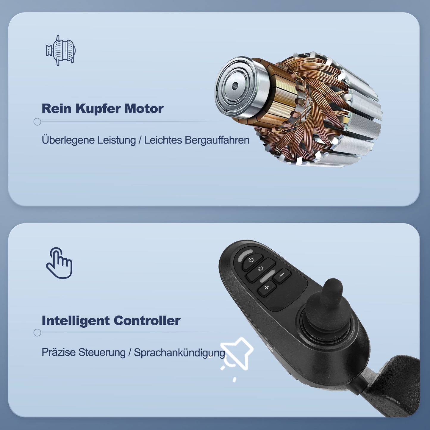 ByteTecpeak D12 Elektrischer Rollstuhl - 400W Motor, 12Ah-Akku, 20km Reichweite