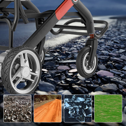 ByteTecpeak-D01 Rollstuhl, wiegt 14.1kg, Ultraleichter Elektrischer Rollstuhl