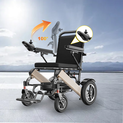 ByteTecpeak D03 Elektrischer Faltrollstuhl, 20Ah Lithium-Akku, 500W Motoren, 30km Reichweite