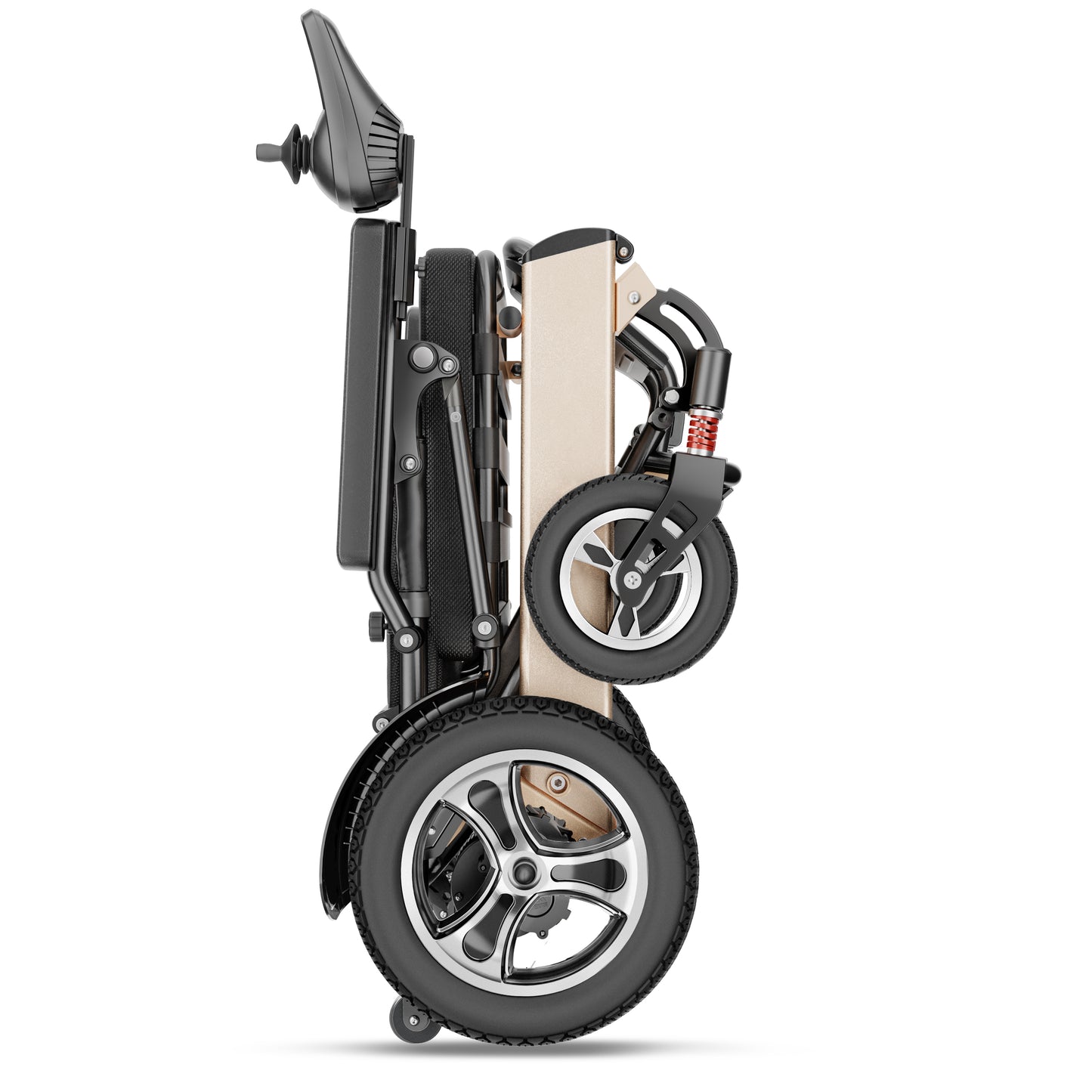 ByteTecpeak D03 Elektrischer Faltrollstuhl, 20Ah Lithium-Akku, 500W Motoren, 30km Reichweite