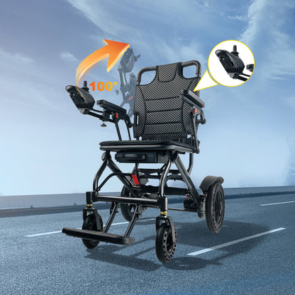 ByteTecpeak D04-Schwarz klappbarer Elektrorollstuhl, 500W Motor, 20 km Reichweite