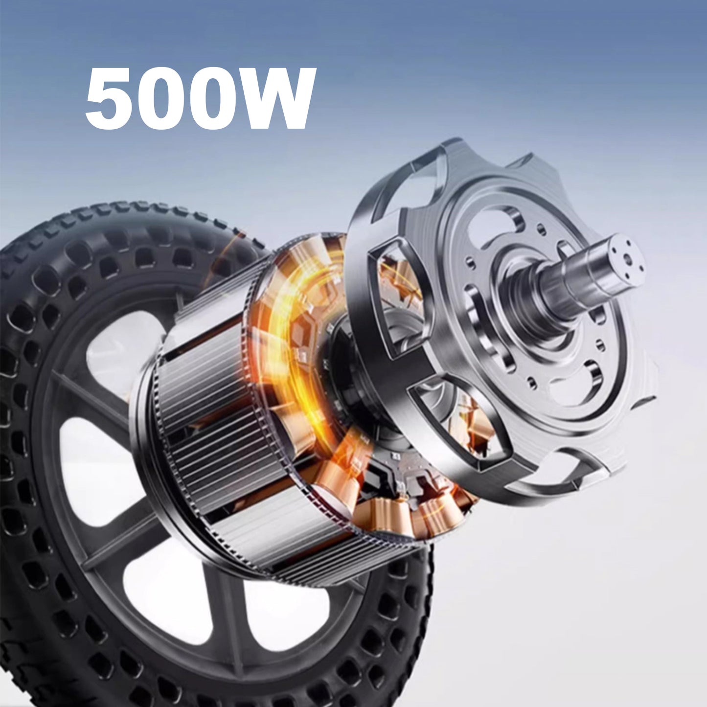 ByteTecpeak D04-Schwarz klappbarer Elektrorollstuhl, 500W Motor, 20 km Reichweite