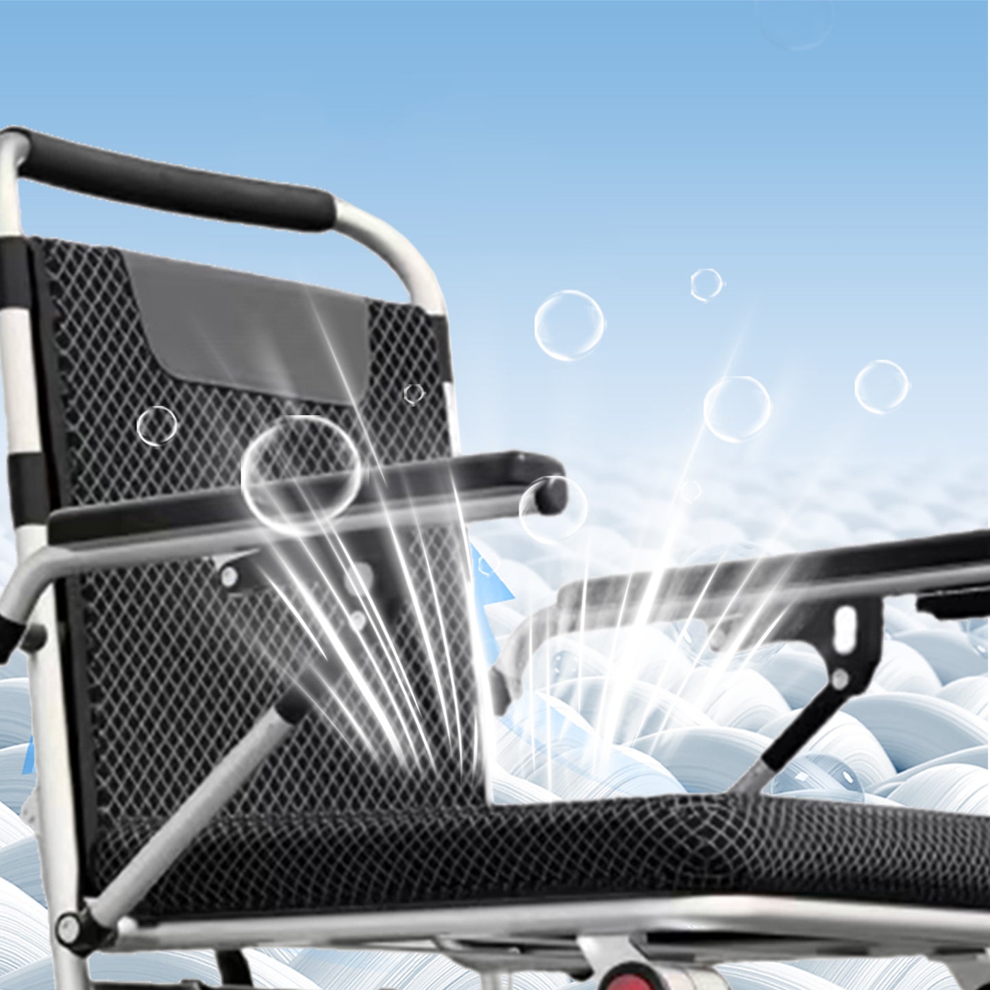 ByteTecpeak D06 összecsukható elektromos kerekesszék 400W motor -12Ah akkumulátor