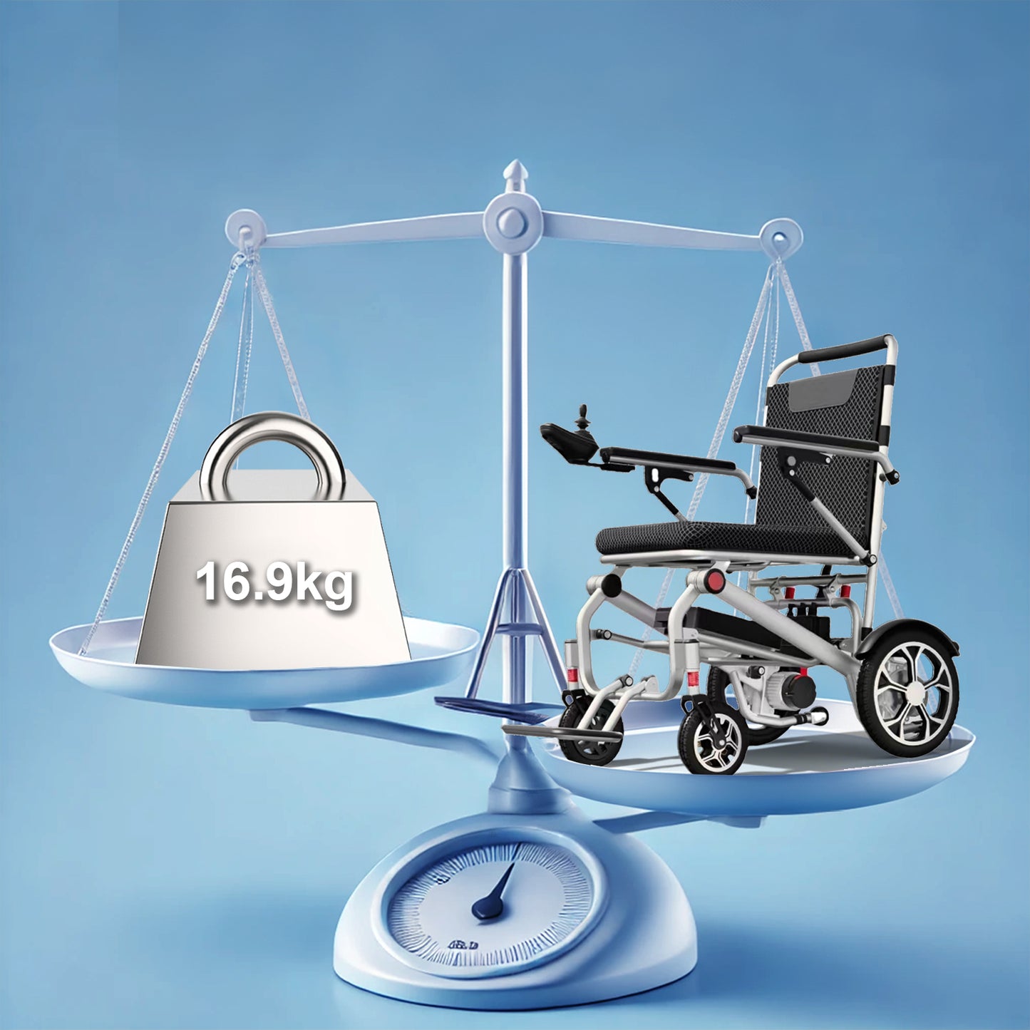 ByteTecpeak D06 összecsukható elektromos kerekesszék 400W motor -12Ah akkumulátor