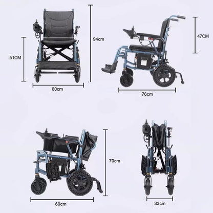 ByteTecpeak D08 Összecsukható Elektromos Kerekesszék – 500W motor, 10Ah lítium akkumulátor, Teherbírás 150 kg, Hatótáv 20 km