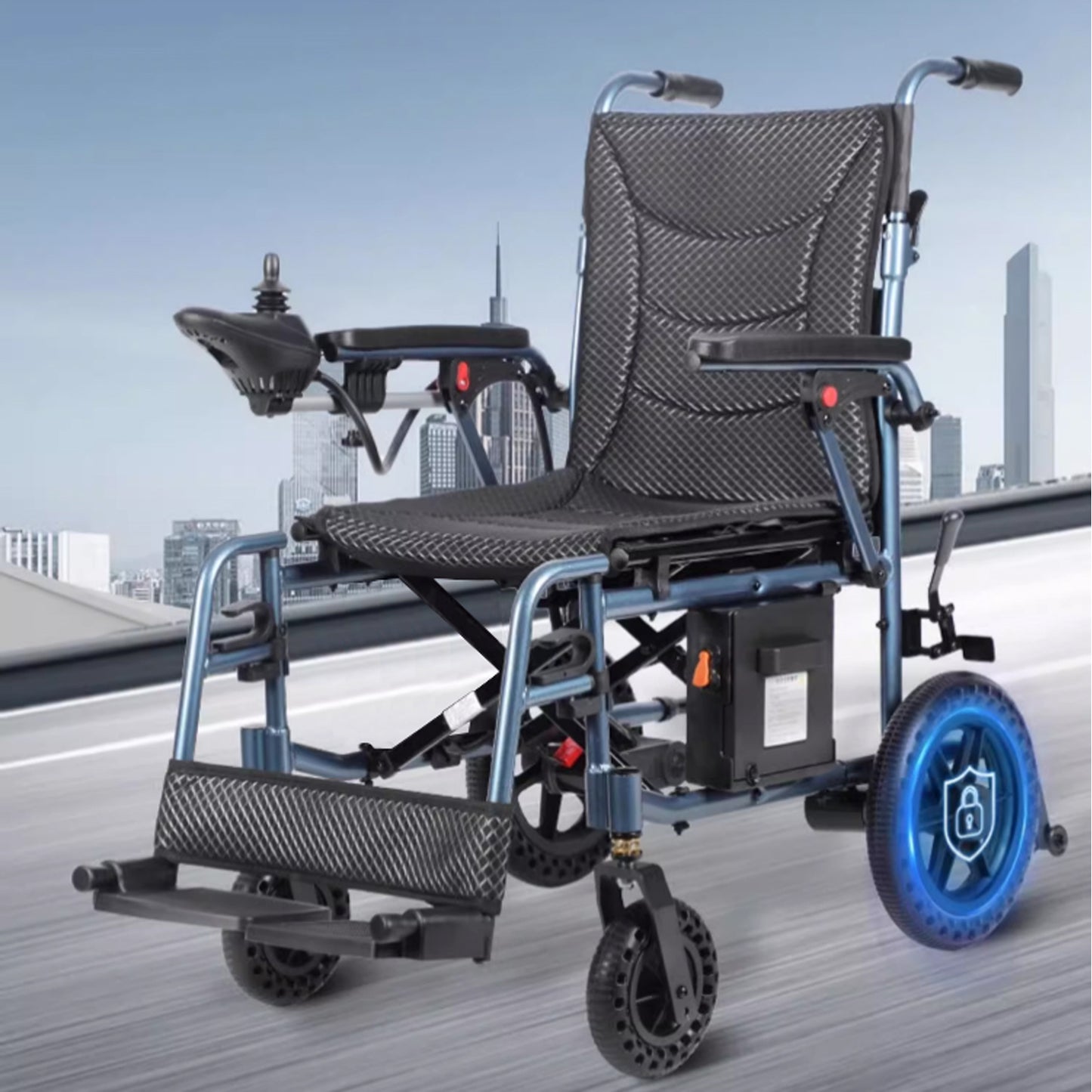 ByteTecpeak D08 Összecsukható Elektromos Kerekesszék – 500W motor, 10Ah lítium akkumulátor, Teherbírás 150 kg, Hatótáv 20 km