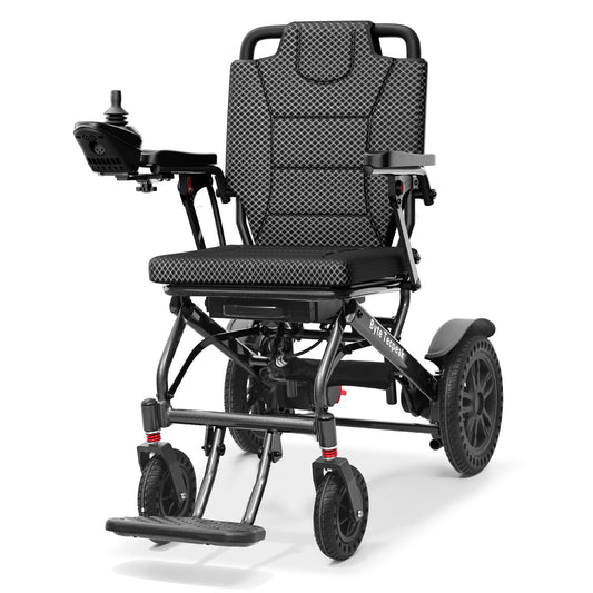 ByteTecpeak D14 Elektrischer Rollstuhl (Schwarz) – 18,5 kg, 20 km Reichweite