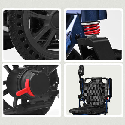 ByteTecpeak D14 Összecsukható Elektromos Kerekesszék 18,5 kg – 500 W, 12 Ah Lítium Akkumulátor